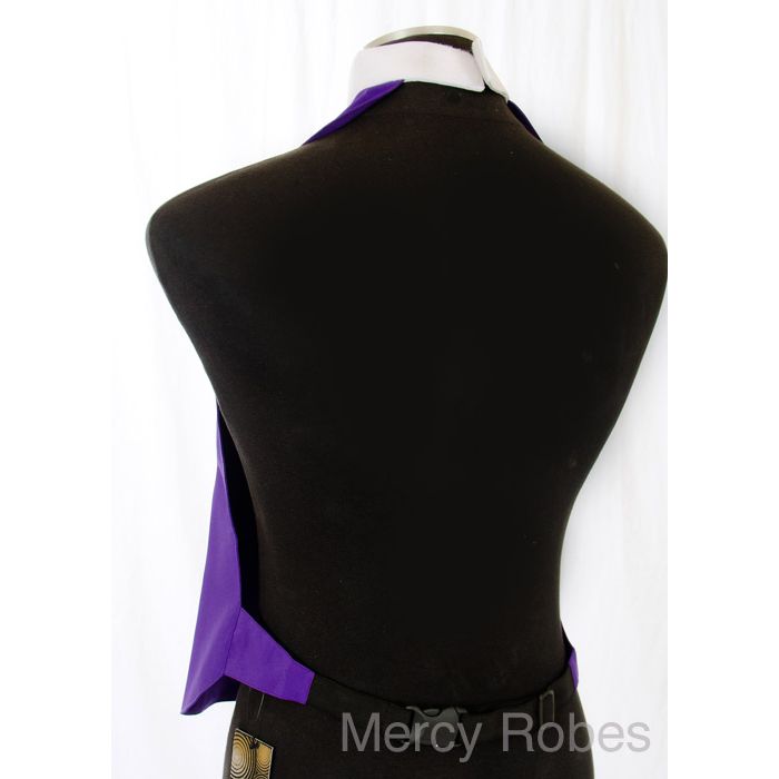 Clergy Roman Rabat Purple With Fabric Attached Collar