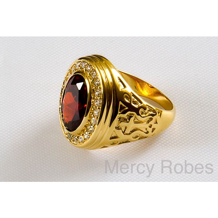 Mens Clergy Ring Style 002 (Red)