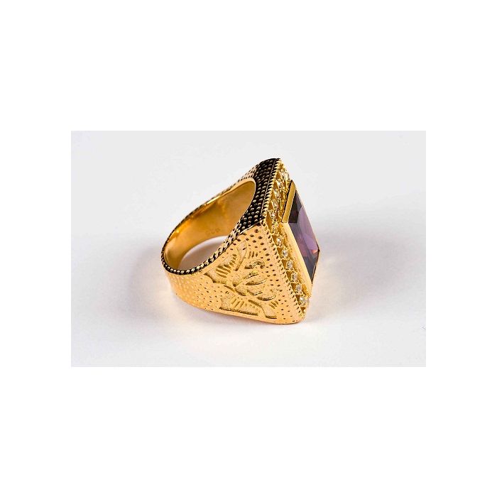 Mens Clergy Ring Style 007 ( G Purple)
