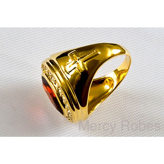 Mens Clergy Ring Style 002 (Red)