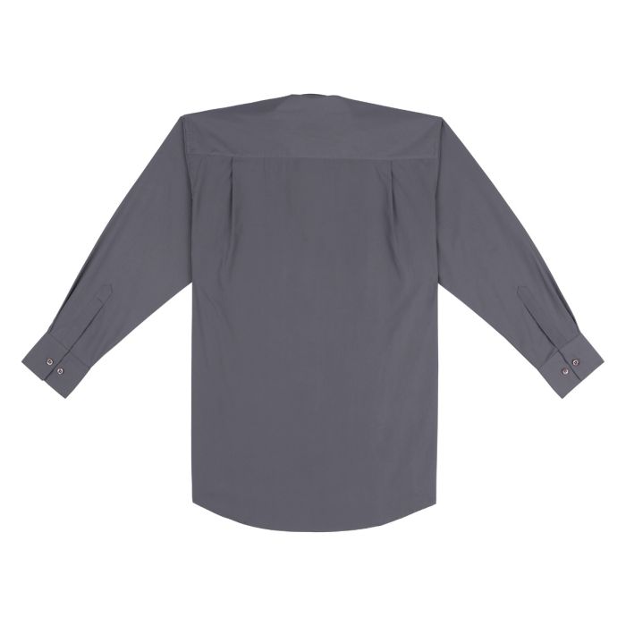 dark grey dress shirt mens Charcoal Twill Natural Stretch Cotton Dress Shirt 17 main image 1
