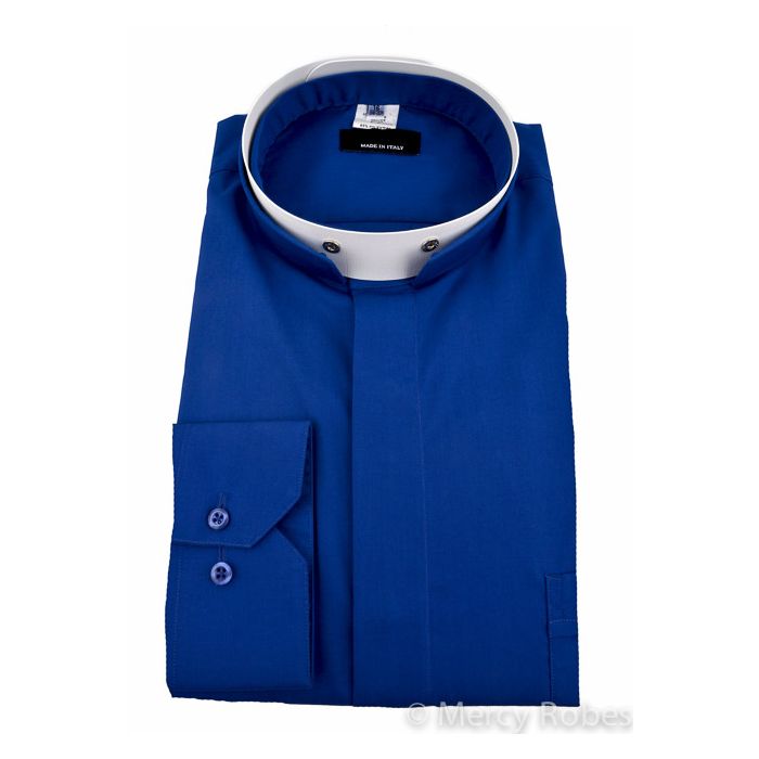 men's royal blue dress shirt Royal Blue Four Pocket Traditional Guayabera Default Title #MWS Options 4 main image 1