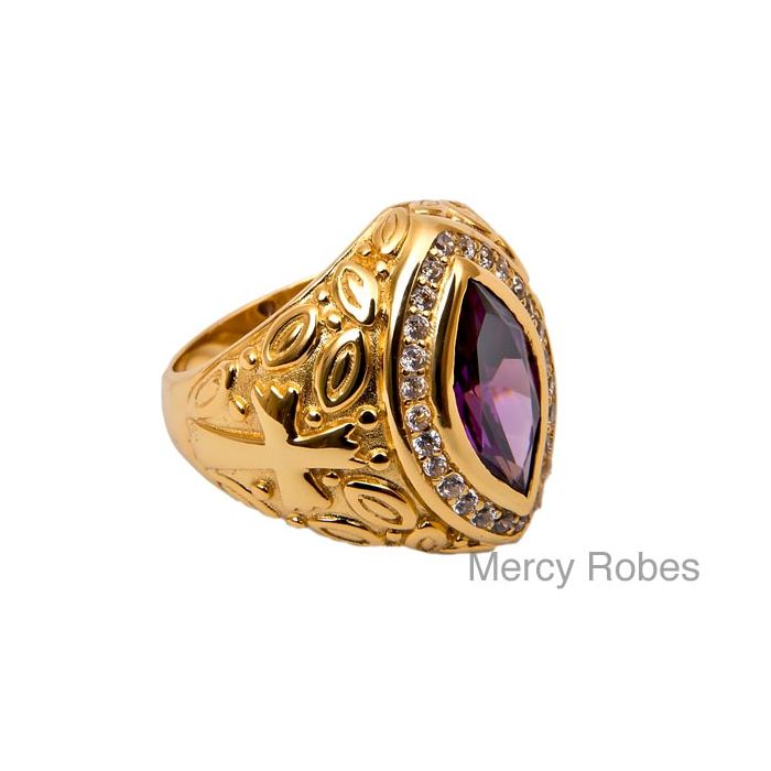 Womens Clergy Bishop Ring Subs523 (Purple)