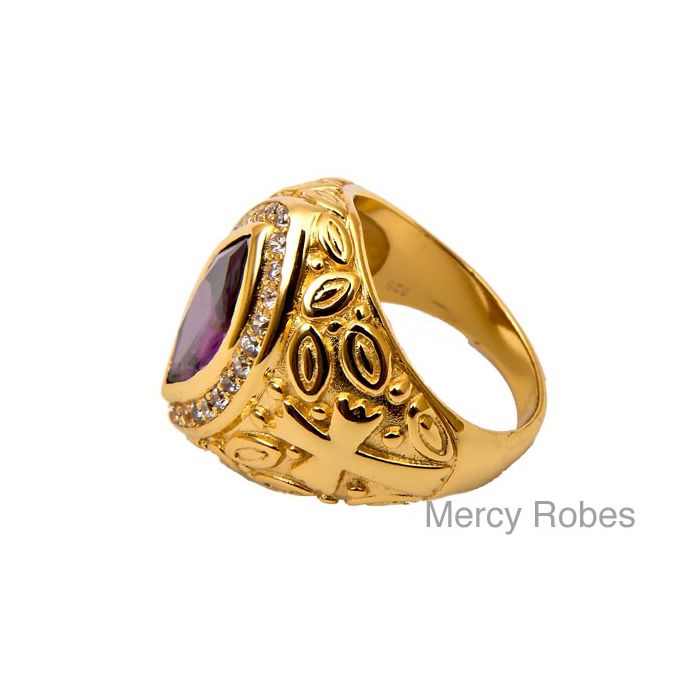 Womens Clergy Bishop Ring Subs523 (Purple)