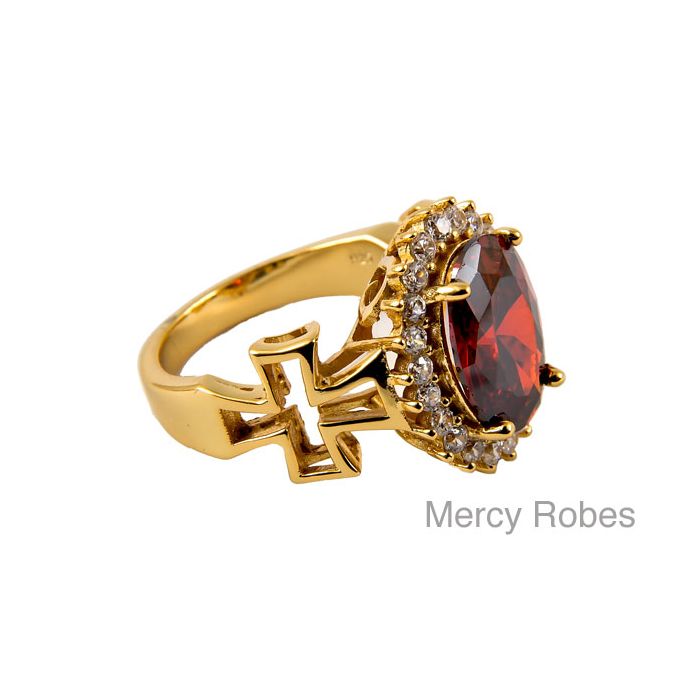 Womens Clergy Apostle Ring Subs515 (G Red)