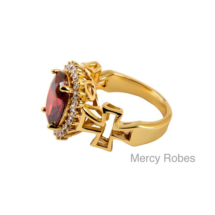 Womens Clergy Apostle Ring Subs515 (G Red)