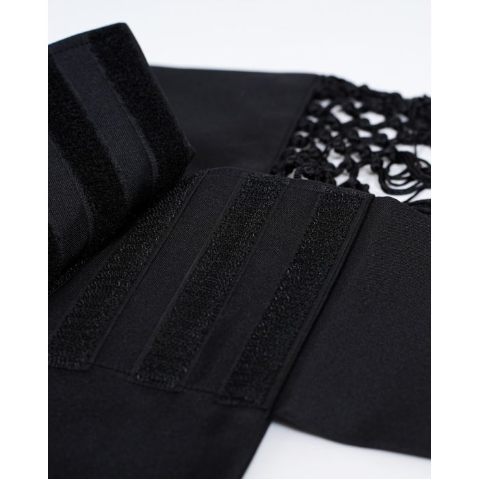 Band Cincture Style ITA2025 With Knotted Fringe (Black) Imported
