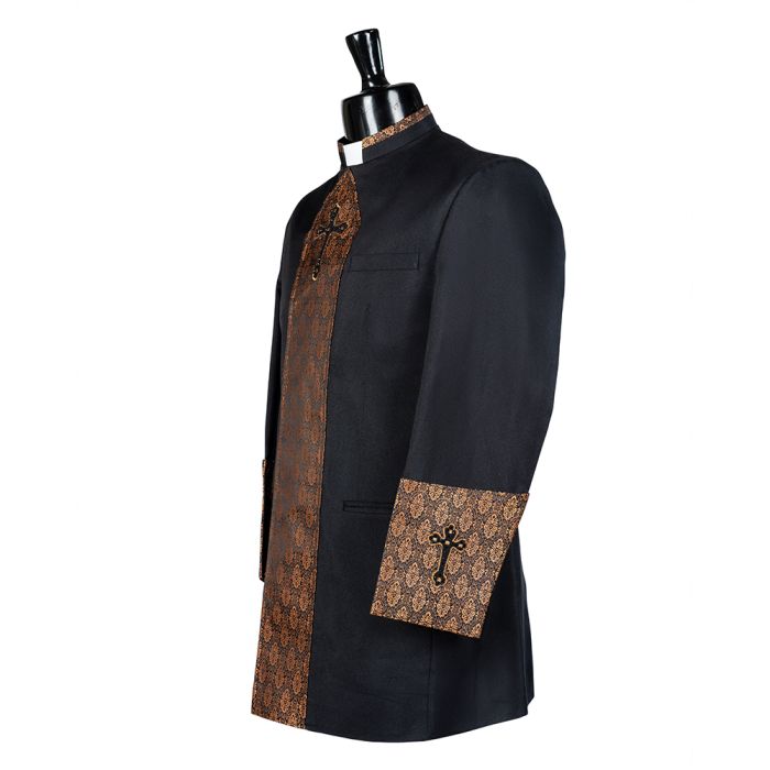 Clergy Jacket 006 (Black/Blk- Gold Shield)