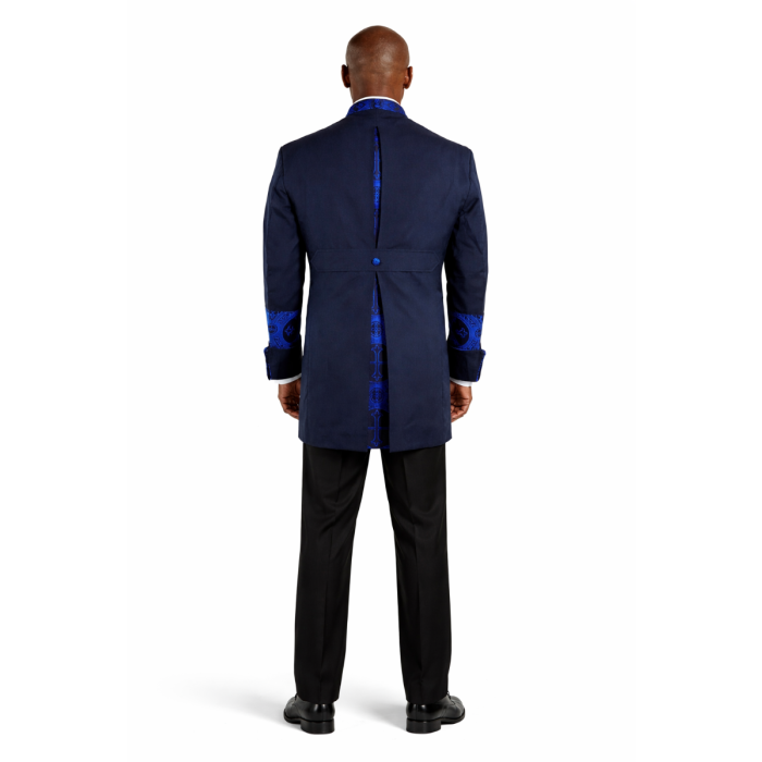 Clergy Jacket CJ029 - Navy Blue/Royal-Black Light Design for Elegant  Ministry Wear
