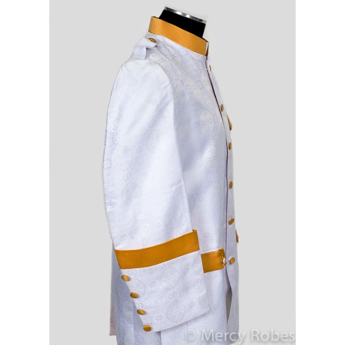 Clergy Jacket Style CJ041 (White LT/Gold)