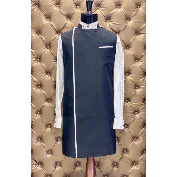 Clergy Apron (Black/White)