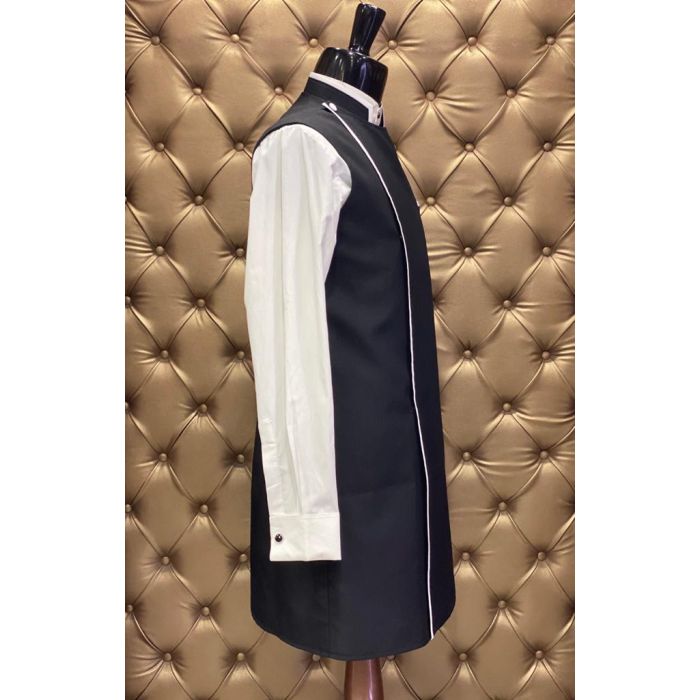 Clergy Apron (Black/White)