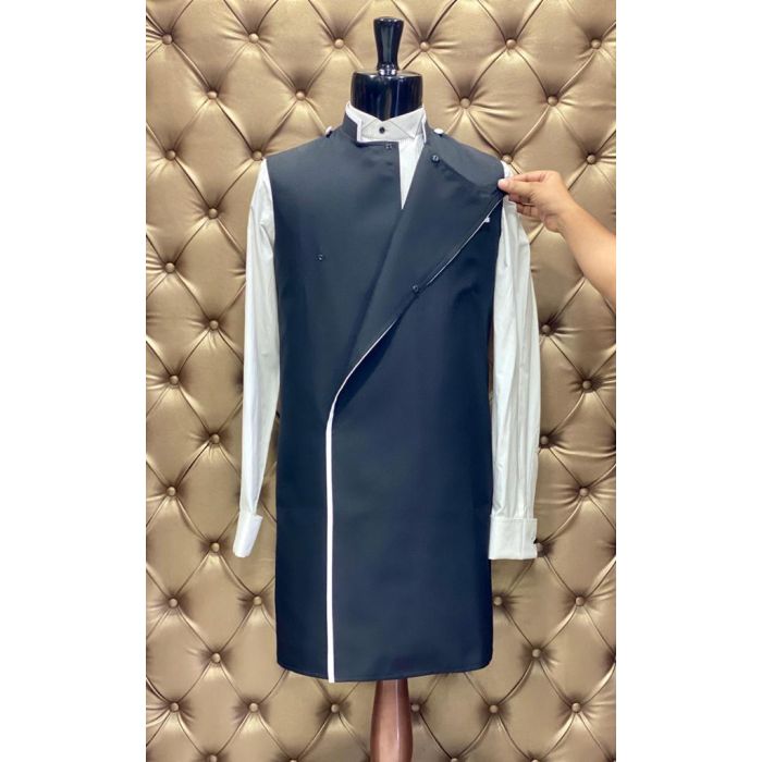 Clergy Apron (Black/White)