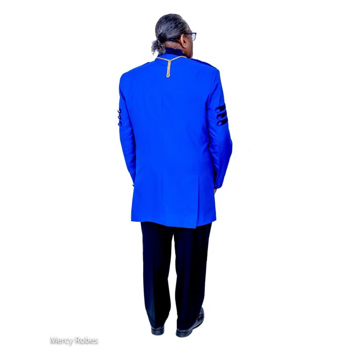 Mens Clergy Jacket CJ034 (Royal Blue With Bars)