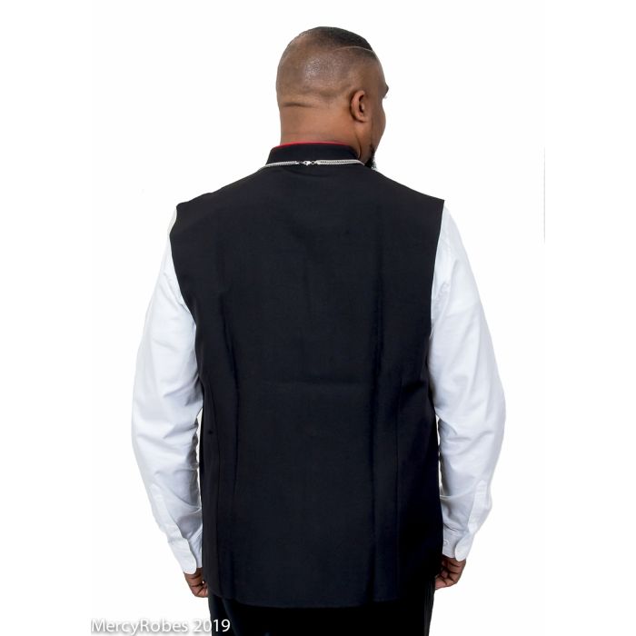 Clergy Vest (Black/Red)
