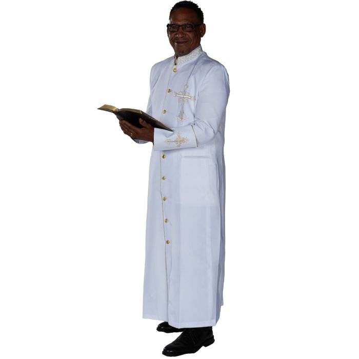 Clergy Robe Style Bal142 (White/Gold)