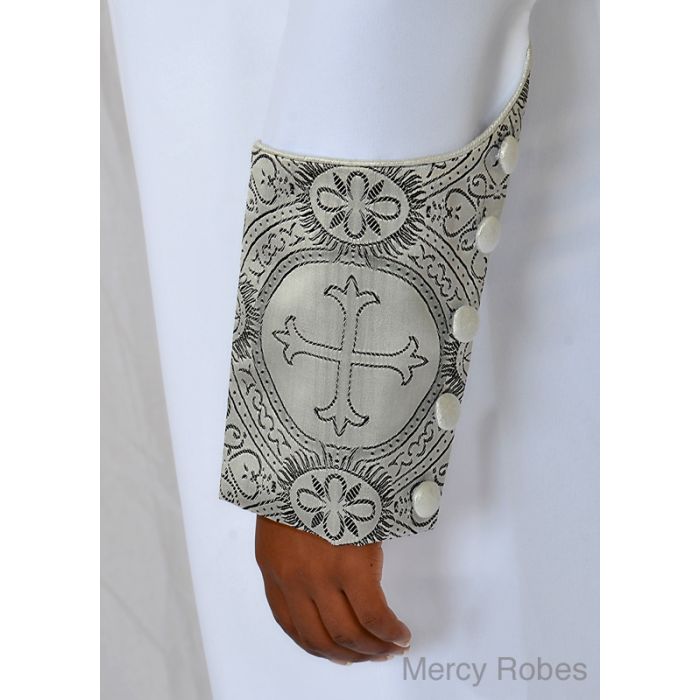 Womens Robe Style LR 129 (White/Silver-Black LT)