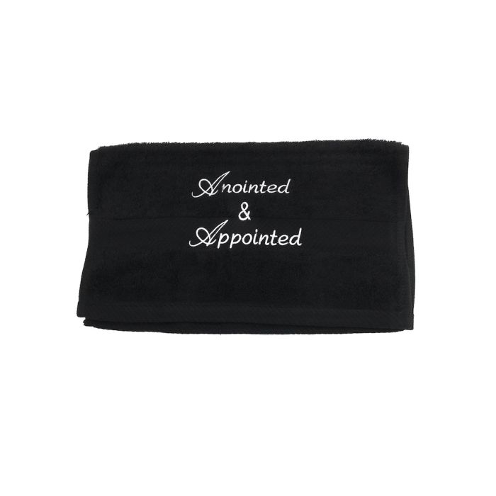 Preaching Hand Towel Anointed & Appointed (Black/White)