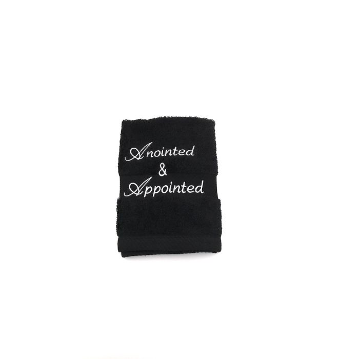 Preaching Hand Towel Anointed & Appointed (Black/White)