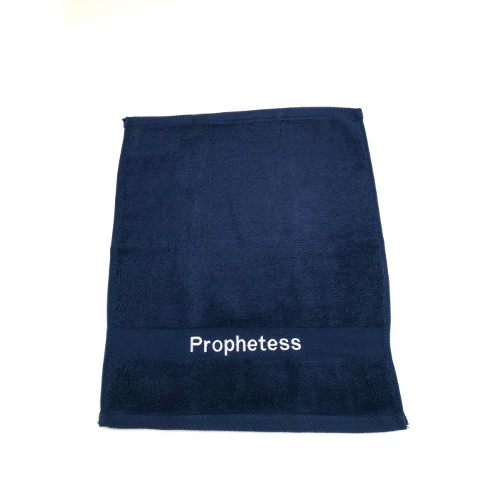 Preaching Hand Towel Prophetess (Navy/White)