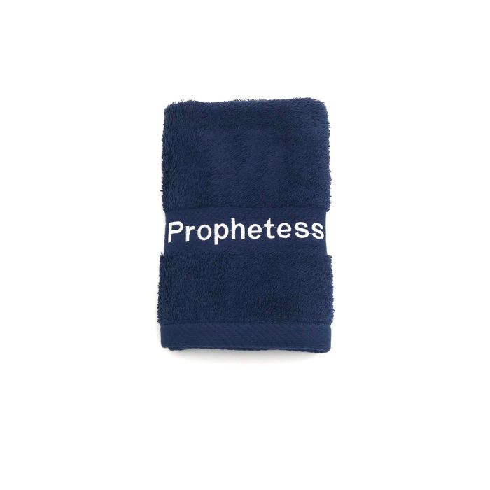 Preaching Hand Towel Prophetess (Navy/White)