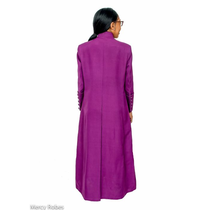 Womens Aw 33 Button Cassock Robe With Band Cincture (Red Purple 01)
