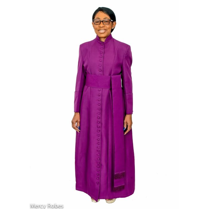 Womens Bishop Vestment (D) Red Purple 01