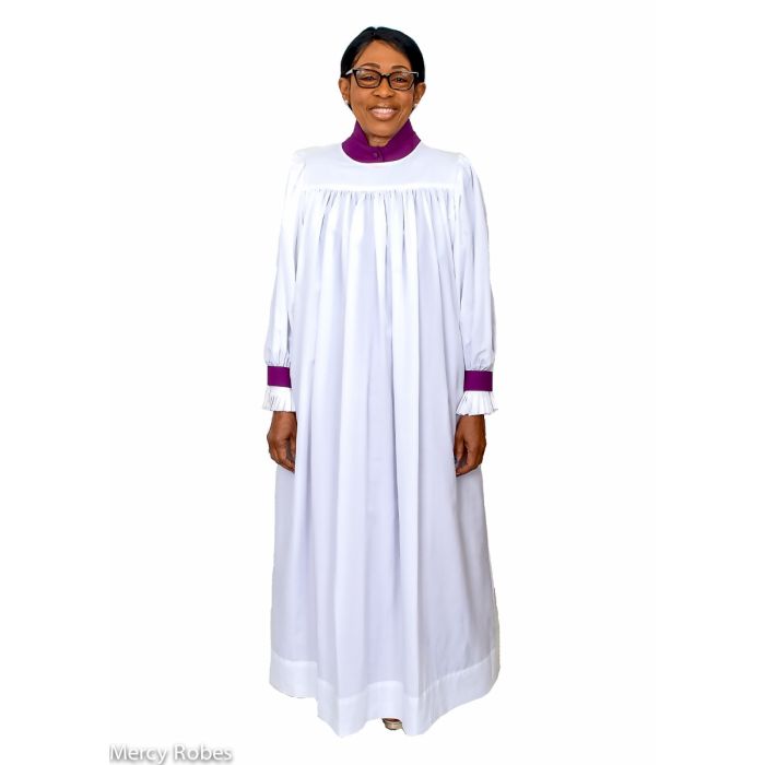 Womens Bishop Vestment (D) Red Purple 01