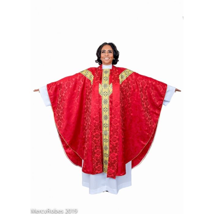 Chasuble & Stole Style Smq3000 (Red/Gold)