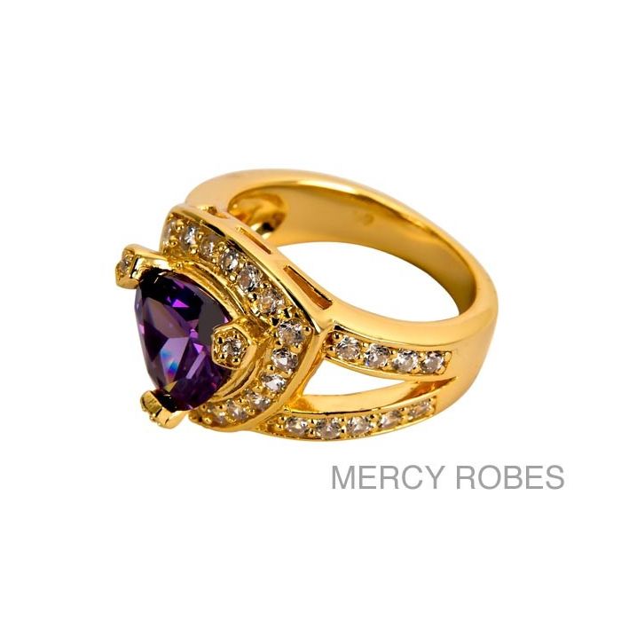 Womens Clergy Ring Subs432 G-Purple