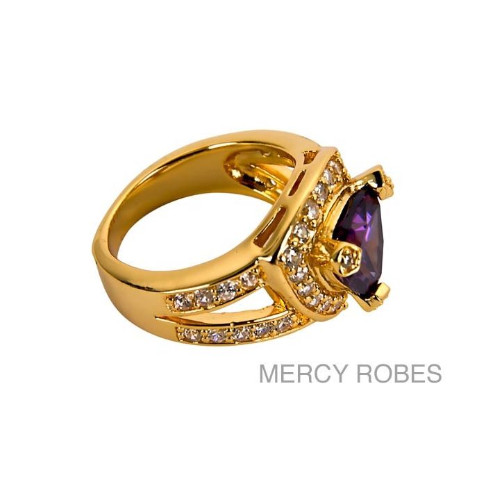 Womens Clergy Ring Subs432 G-Purple