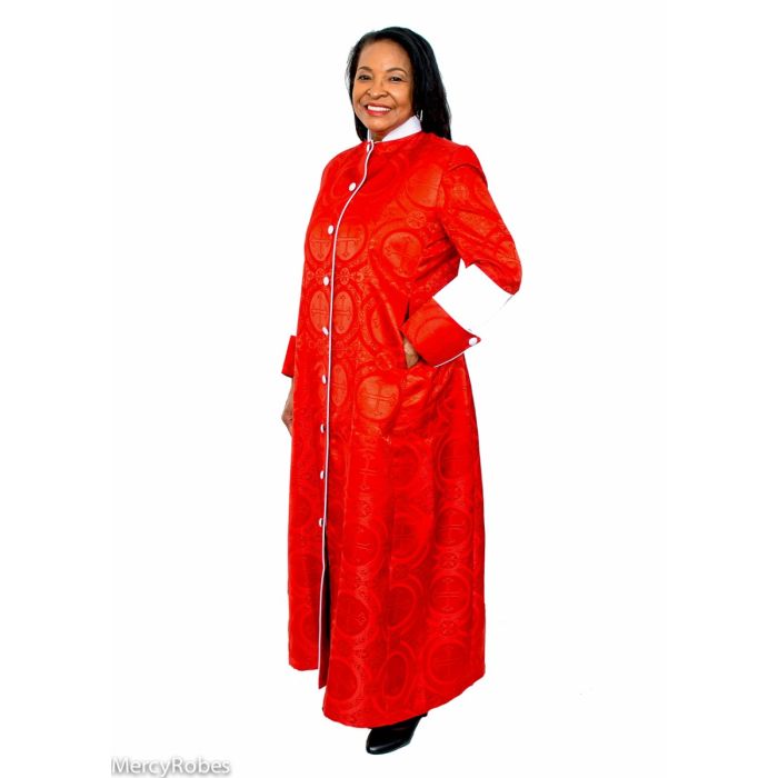 Womens Clergy Robe Style Victoria (Red LT/White) | Size: 8 Womens Clergy Robe Style Victoria (Red LT/White) | Size: 8