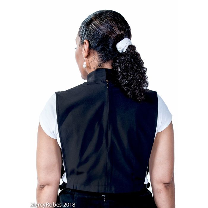 Womens Clerical Tab Dickey (Black)