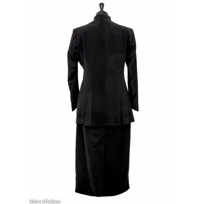 Womens Clergy Jacket With Skirt Style LC031 - Elegant Black Design for  Religious Services