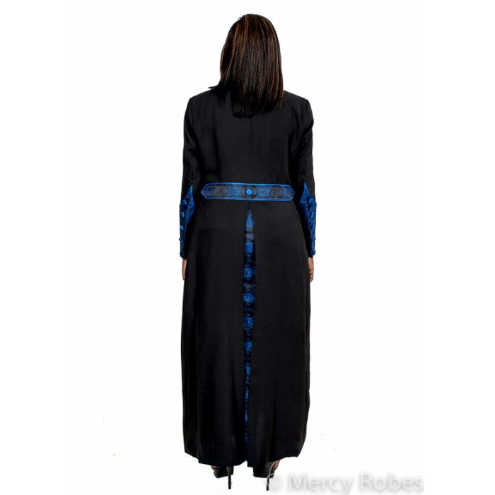 Womens Robe Style LR129 (Black/Royal-Black LT)