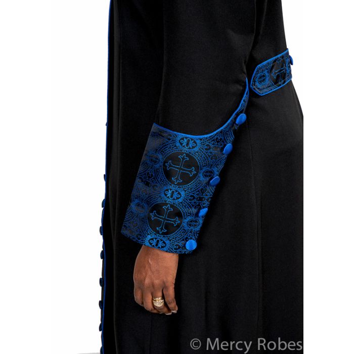Womens Robe Style LR129 (Black/Royal-Black LT)