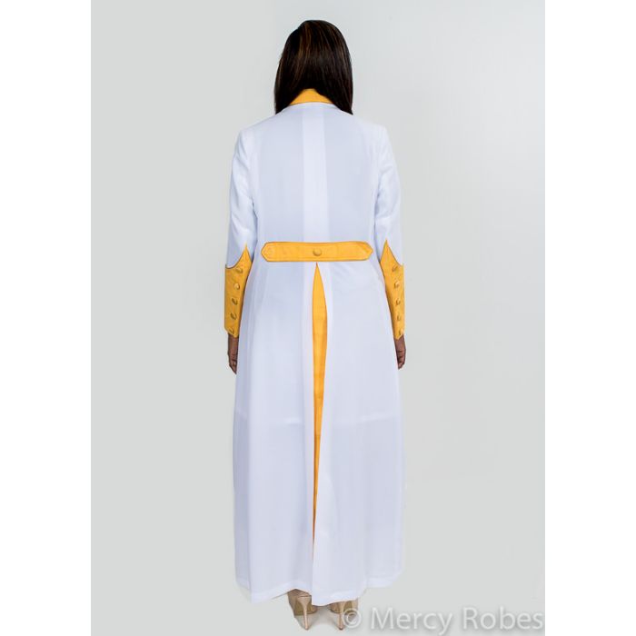 Womens Robe Style LR129 (White/Yellow-Gold LT)