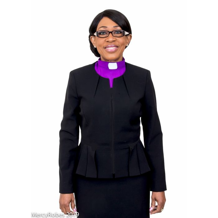 Womens Clerical Tab Dickey in Roman Purple - Elegant and Stylish Accessory Womens Clerical Tab Dickey in Roman Purple - Elegant and Stylish Accessory