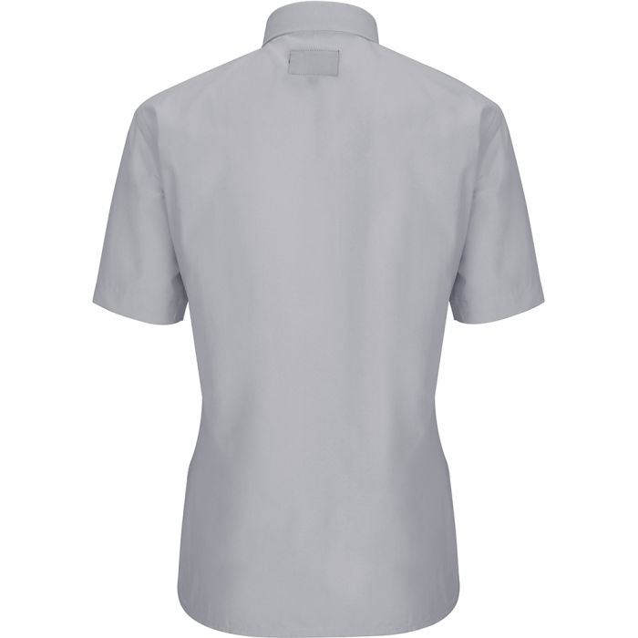 Womens Short Sleeves Tab Collar Clergy Shirt (Light Gray)