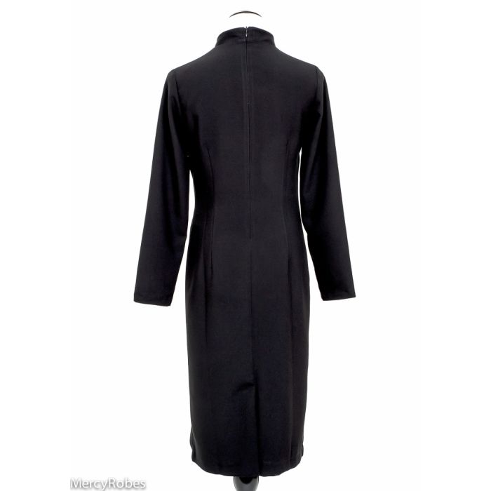 Three Quarter Length Clergy Dress (Black)
