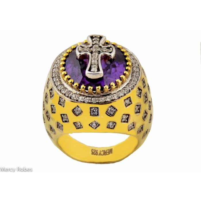 Mens Clergy Bishop/Apostle Ring Style Mgr2036 (G P)