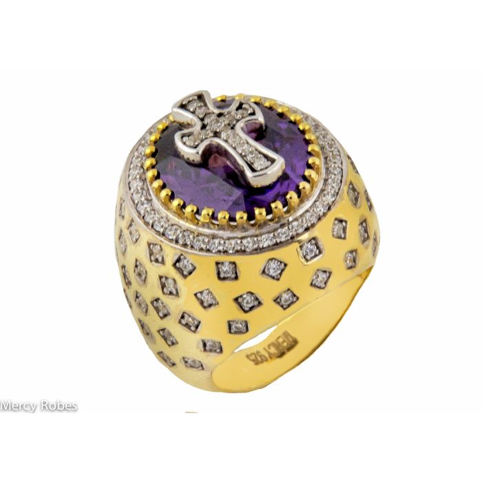 Mens Clergy Bishop/Apostle Ring Style Mgr2036 (G P)