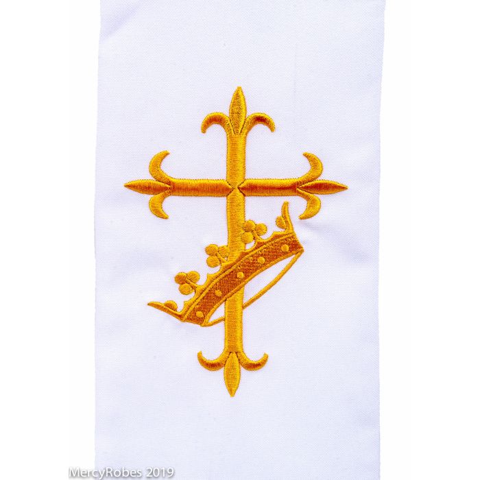 Long Clergy Stole Style Rvs2019 (White/Gold)