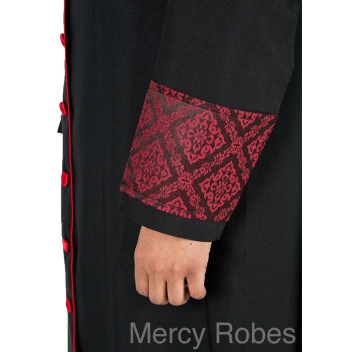 Womens Robe Style LR131 (Black/Blk-Red Brocade)