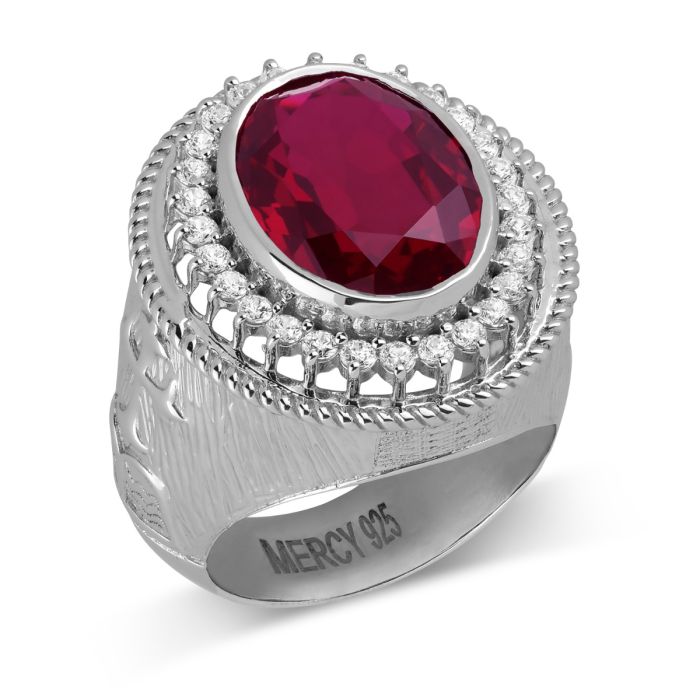 Mens Apostle Clergy Ring Style Mrg2224 (S-Red)
