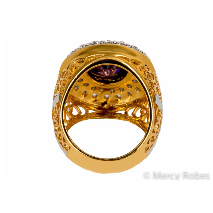 Mens Clergy Bishop Ring Style Mercy2016 (G P) (Purple Amethyst)