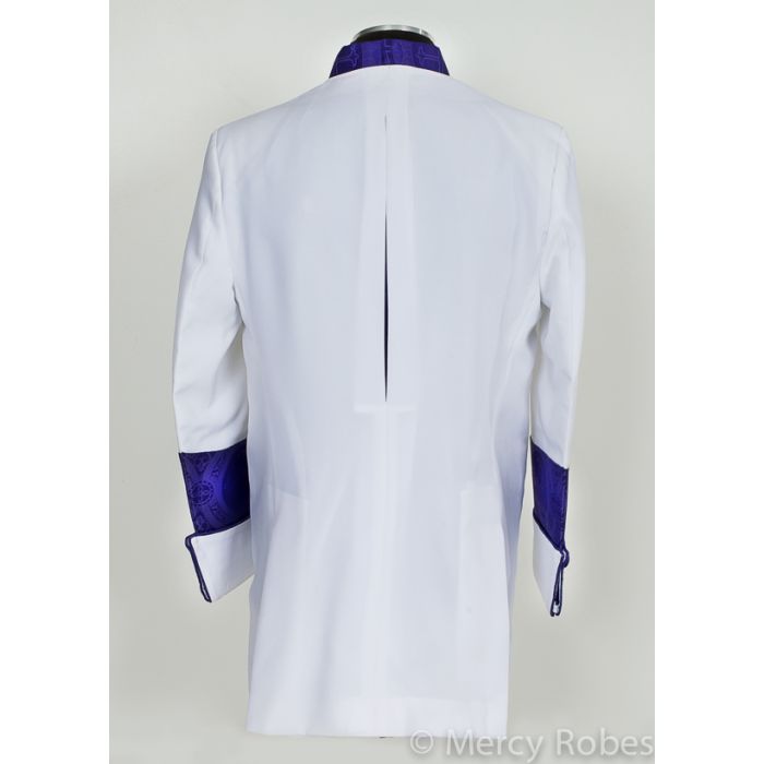 Mens Clergy Jacket & Pants (White/Purple LT)