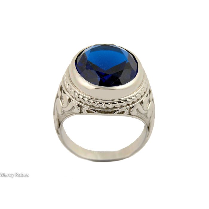 Mens Overseer Clergy Ring Style Subs386 (S - Royal Blue)