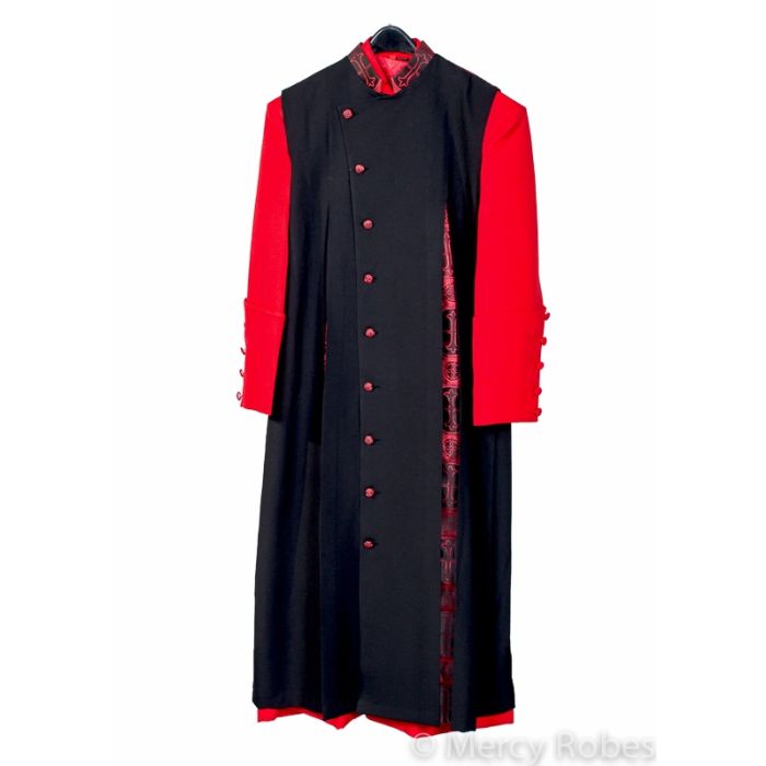 Mens Clergy Red Robe With Black/Blk-Red Chimere Style Mercy 201920