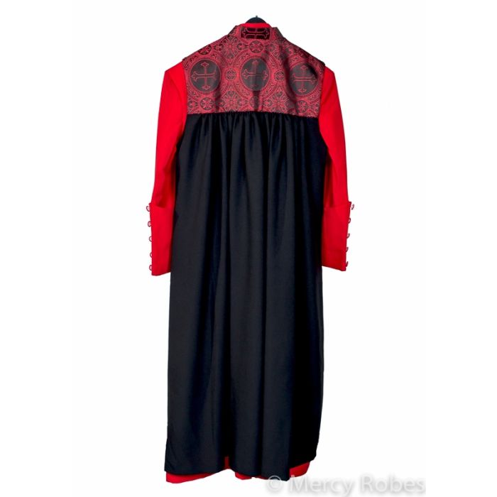 Mens Clergy Red Robe With Black/Blk-Red Chimere Style Mercy 201920